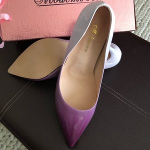 Purple 3” pencil heal shoe brand new.